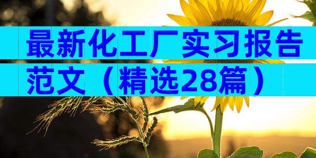 最新化工厂实习报告范文（精选28篇）