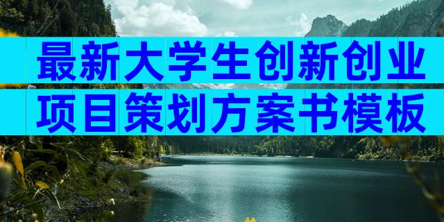最新大学生创新创业项目策划方案书模板（精选14篇）