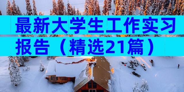 最新大学生工作实习报告（精选21篇）