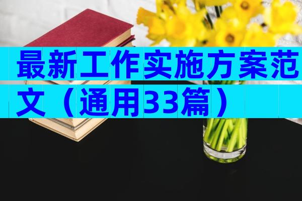 最新工作实施方案范文（通用33篇）
