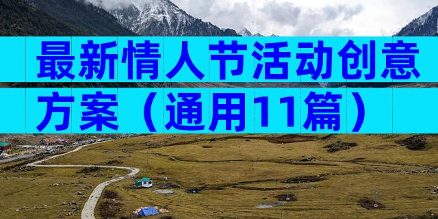 最新情人节活动创意方案（通用11篇）