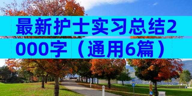 最新护士实习总结2000字（通用6篇）