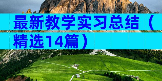 最新教学实习总结（精选14篇）