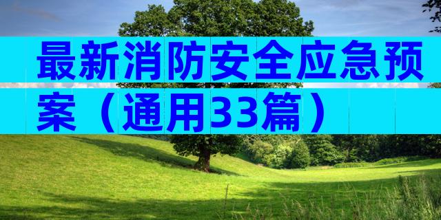 最新消防安全应急预案（通用33篇）