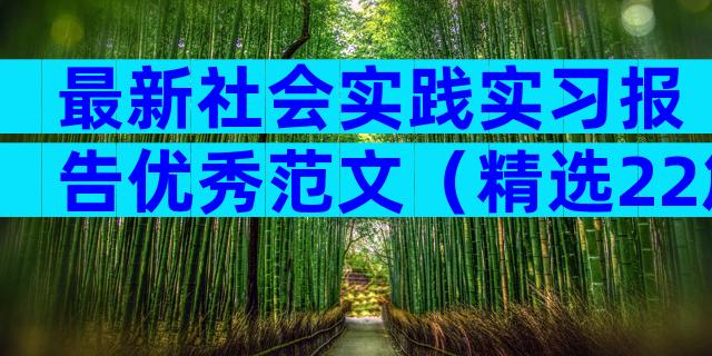 最新社会实践实习报告优秀范文（精选22篇）
