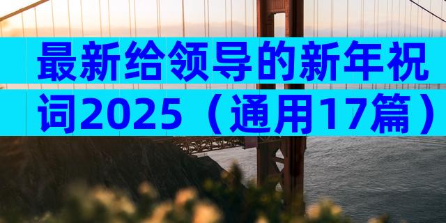 最新给领导的新年祝词2025（通用17篇）