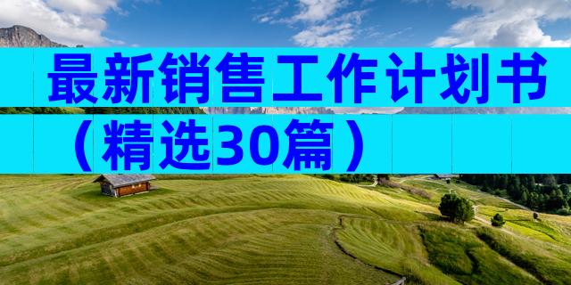 最新销售工作计划书（精选30篇）
