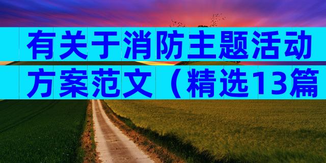 有关于消防主题活动方案范文（精选13篇）