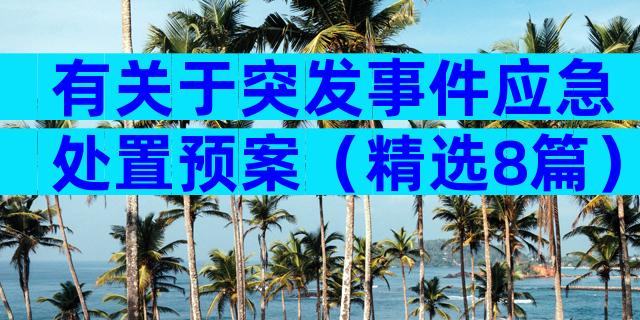 有关于突发事件应急处置预案（精选8篇）