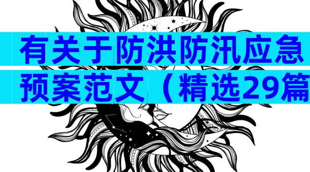 有关于防洪防汛应急预案范文（精选29篇）