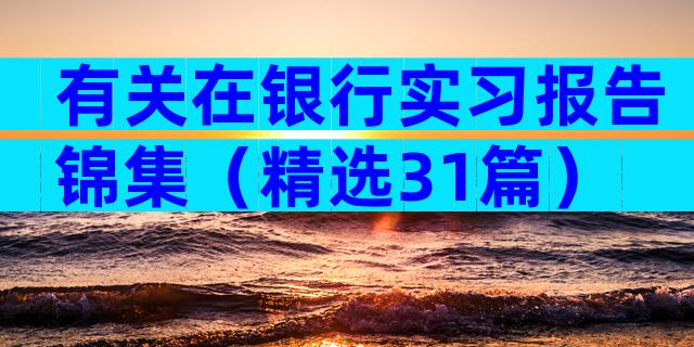 有关在银行实习报告锦集（精选31篇）