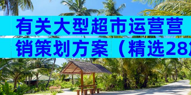 有关大型超市运营营销策划方案（精选28篇）