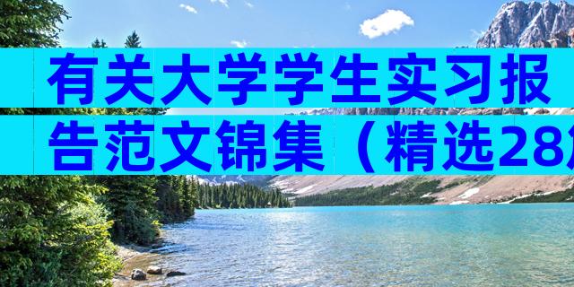 有关大学学生实习报告范文锦集（精选28篇）