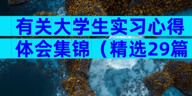 有关大学生实习心得体会集锦（精选29篇）