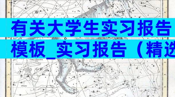 有关大学生实习报告模板_实习报告（精选31篇）