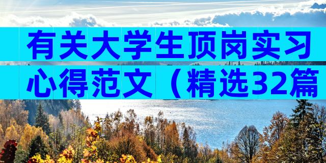 有关大学生顶岗实习心得范文（精选32篇）