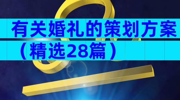 有关婚礼的策划方案（精选28篇）