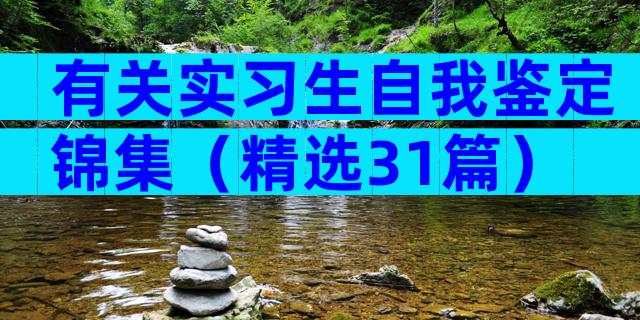 有关实习生自我鉴定锦集（精选31篇）