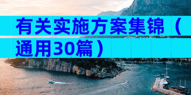 有关实施方案集锦（通用30篇）