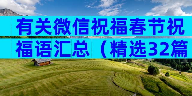 有关微信祝福春节祝福语汇总（精选32篇）