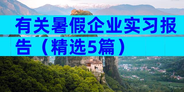 有关暑假企业实习报告（精选5篇）