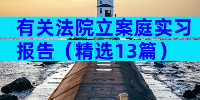 有关法院立案庭实习报告（精选13篇）
