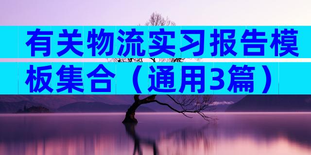 有关物流实习报告模板集合（通用3篇）