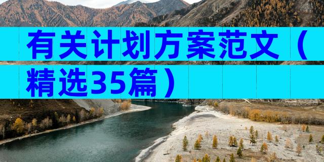 有关计划方案范文（精选35篇）