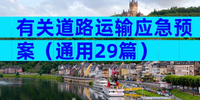 有关道路运输应急预案（通用29篇）