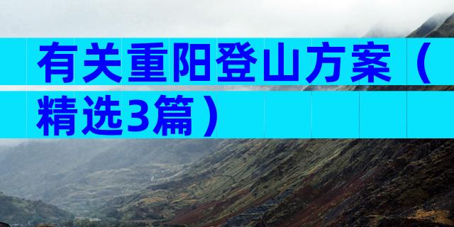 有关重阳登山方案（精选3篇）