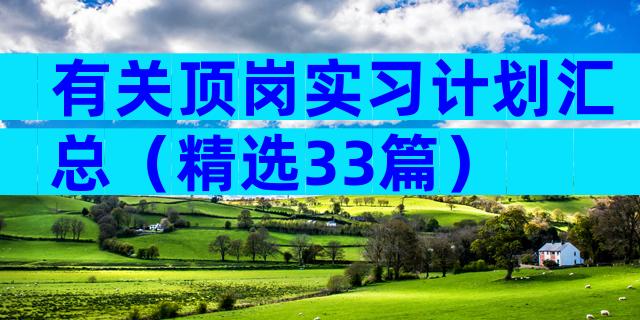 有关顶岗实习计划汇总（精选33篇）