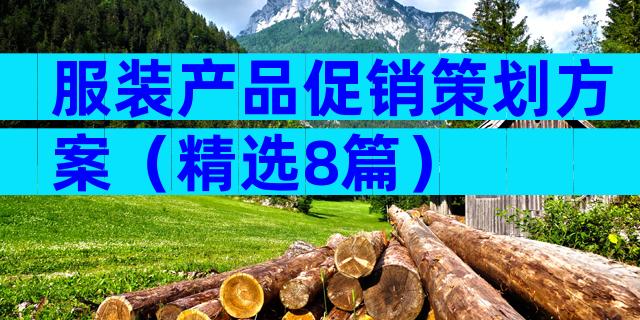 服装产品促销策划方案（精选8篇）