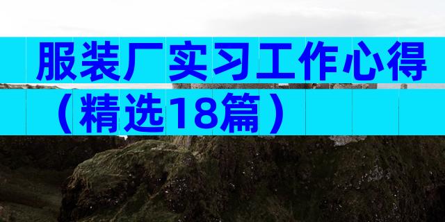 服装厂实习工作心得（精选18篇）