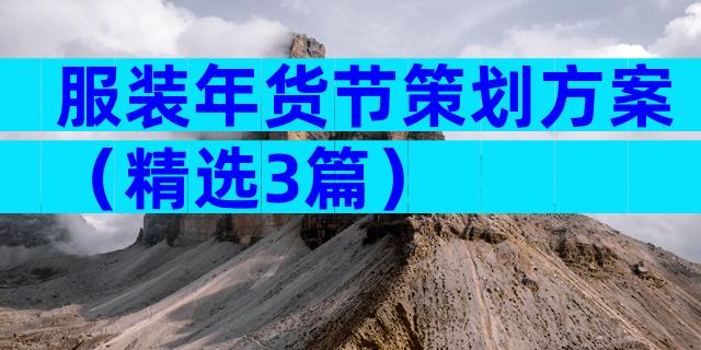 服装年货节策划方案（精选3篇）