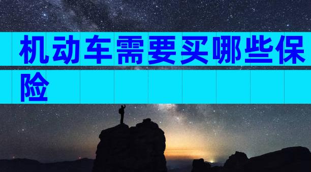 机动车需要买哪些保险