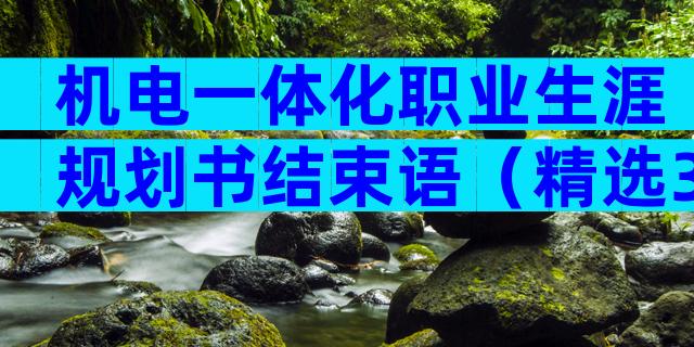 机电一体化职业生涯规划书结束语（精选30篇）