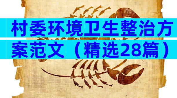 村委环境卫生整治方案范文（精选28篇）