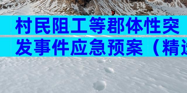 村民阻工等郡体性突发事件应急预案（精选29篇）