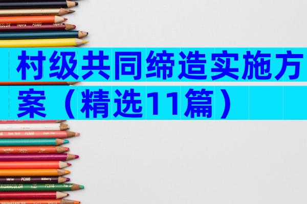 村级共同缔造实施方案（精选11篇）