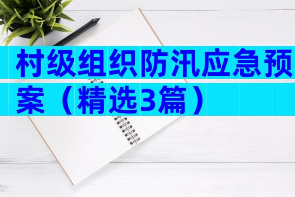 村级组织防汛应急预案（精选3篇）