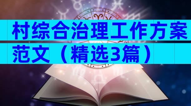 村综合治理工作方案范文（精选3篇）