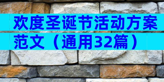 欢度圣诞节活动方案范文（通用32篇）