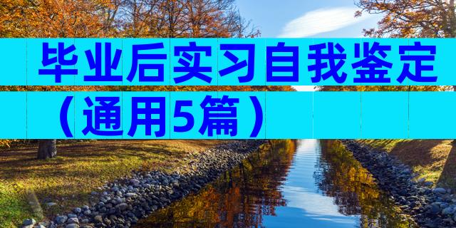 毕业后实习自我鉴定（通用5篇）