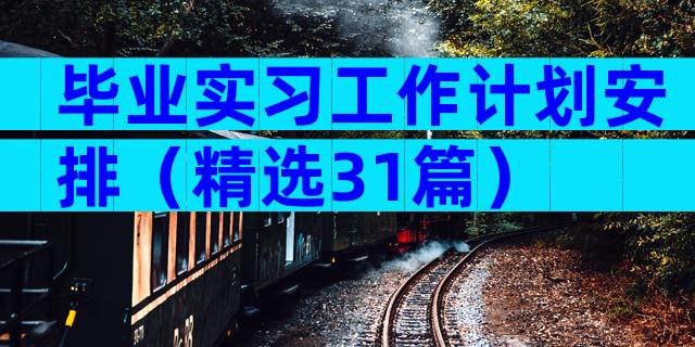 毕业实习工作计划安排（精选31篇）