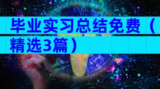 毕业实习总结免费（精选3篇）