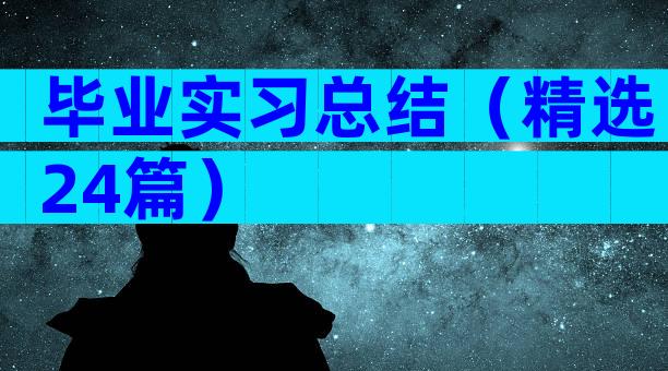 毕业实习总结（精选24篇）