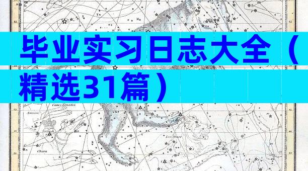 毕业实习日志大全（精选31篇）