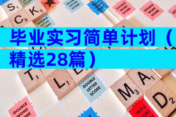 毕业实习简单计划（精选28篇）