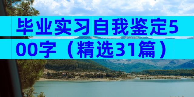 毕业实习自我鉴定500字（精选31篇）