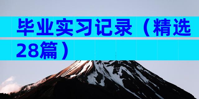毕业实习记录（精选28篇）